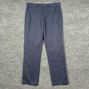 TailorByrd Collection Mens Pants 34x32 Navy Flat Front Casual Stretch